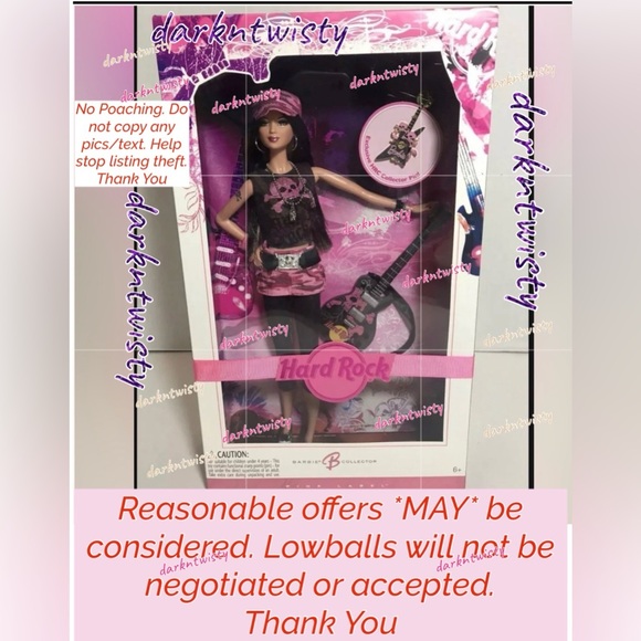Mattel, Barbie Other - ORIGINAL OWNER MIB RARE SALES RECEIPT Hard Rock Café Barbie w Exclusive Pin